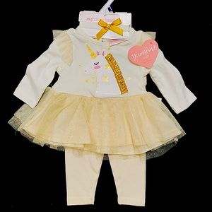 BabyGirl_2PcSet wHeadband_NWT_3Mnths